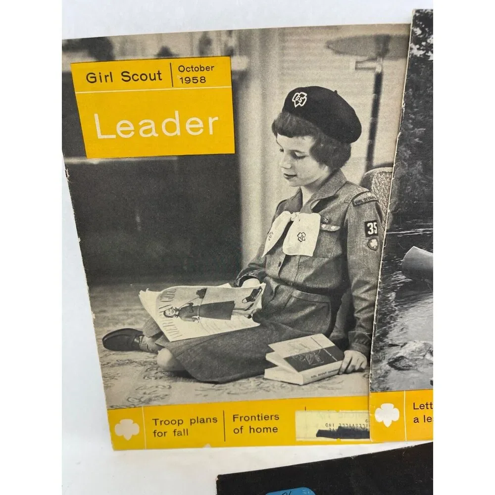 Vintage 50s Girl Scout Leader Magazine Lot of 3 Mar 1956 and‎ Jun Oct 1958